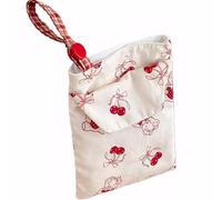 Uclac Sacca in vetro con stampa di orsetto di ciliegie, borsa per ricordi da ragazza, con cordino per il trasporto, custodia per accessori da infermiera, idea regalo
