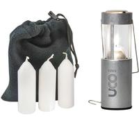 UCO Lanterna per candele originale, con 3 candele e custodia, dimensioni originali, in alluminio