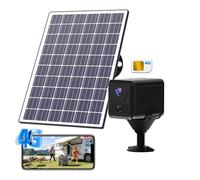 UCOCARE Telecamera 4G con Pannello Solare da Esterno, 2K Mini Telecamera con SIM 4G Senza WiFi, Panel Solar & Batteria, AI Rilevazione Moviment, Visione 160°, Visione Notturna