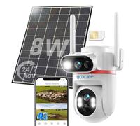 UCOCARE Telecamera Solare 4G da Esterno con SIM, Registrazione AOV 24/7