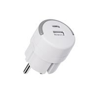 UCOMEN 20 W USB C power supply, 2-port with Power Delivery and Quick Charge 3.0, PD charger for iPhone 14/13/12/11/Pro/Max/Mini/iPad/Samsung Galaxy, Watch Series 7 (White), PA-GEI-30