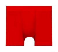 Uconvex - Boxer da uomo con design a pochette, comodi, a vita media (2XL, rosso)