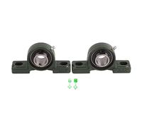 UCP205 Self Aligning Pillow Block Bearing 25mm | Cast Iron Housing & Rubber Seals | Mounted Bearing for Conveyors/Agricultural Machinery | 2 Pcs Set, 52mm OD