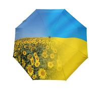 Ucraina Bandiera Girasole 3 pieghe Auto Open Close Ombrello per Pioggia
