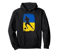 Ucraina Bandiera Silhouette Ucraina Orgoglio Sport Amante Felpa con Cappuccio