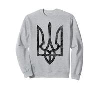 Ucraina bandiera Tridente ucraino Emblema nazionale vintage mens Felpa