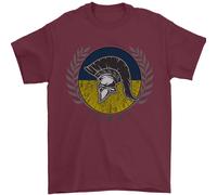 Ucraina Bodybuilding Bandiera Gym Training Spartan T-Shirt 100% Cotone