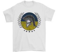 Ucraina Bodybuilding Bandiera Gym Training Spartan T-Shirt 100% Cotone