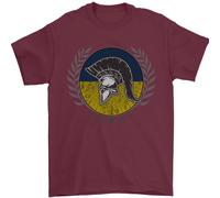 Ucraina Bodybuilding Bandiera Gym Training Spartan T-Shirt 100% Cotone