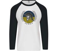 Ucraina Bodybuilding Bandiera Gym Training Spartan Uomo L/S Baseball T-Shirt