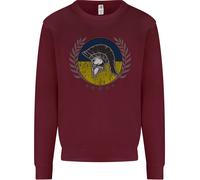 Ucraina Bodybuilding Flag Gym Training Spartan Uomo Sweatshirt Jumper