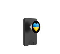 Ucraina cuore in fiamme colori nazionali bandiera ucraina PopSockets PopWallet per MagSafe