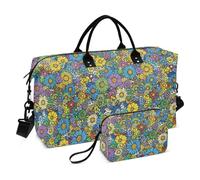 Ucraina Girasole Bellezza Fiori Estivi Clolrful Borsa da Viaggio Decorativa Borsa da Palestra Sport con Cinghia Regolabile per Viaggi di Lavoro 2 Pz Set bolsas para viajar