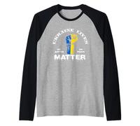 Ucraina Lives Matter Giustizia Pace Amore Sostieni Ucraino Maglia con Maniche Raglan