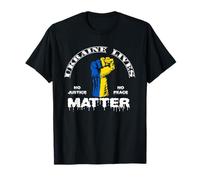 Ucraina Lives Matter Giustizia Pace Amore Sostieni Ucraino Maglietta
