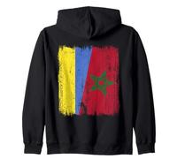 Ucraina Marocco Half Flag Ucraina Marocchino Heritage Jersey Felpa con Cappuccio