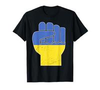 Ucraina patriottica sollevato Pugno Orgoglio resilienza Ucraina Maglietta