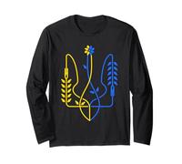 Ucraina simbolo Tridente dorato Bandiera Ucraina Uomini Donne Maglia a Manica