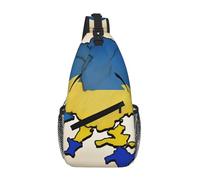 Ucraina Topografica Mappa Crossbody Sling Bag Crossbody Spalla Borsa Petto Tracolla Tracolla Vita Fanny Pack Uomini Donne