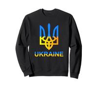 Ucraina Tryzub Tridente Bold Bandiera Moderna Grafica Stile Felpa