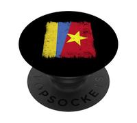 Ucraina Vietnam Half Flag Storia ucraina vietnamita PopSockets PopGrip Adesivo