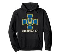 Ucraino AF Ucraina Forze Armate Emblema Tryzub Ucraina Felpa con Cappuccio