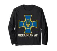 Ucraino AF Ucraina Forze Armate Emblema Tryzub Ucraina Maglia a Manica