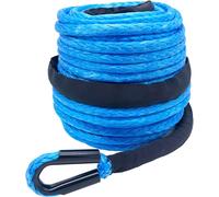 Ucreative Corda sintetica per verricello da 0,9 cm x 2,9 m, cavo di linea con guaina per fuoristrada SUV (blu)