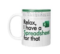 Ucuse Divertente foglio di calcolo Excel tazza da caffè, novità contabile tazza regali per finanza banchieri colleghi contabilità bo-ss amici analisti divertente foglio di calcolo contabile tazza