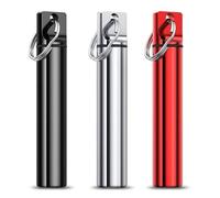 Ucygor Scatola per stuzzicadenti con coperchio, 18 pezzi, porta stuzzicadenti in alluminio, compatto ed elegante, set dispenser per cucina (argento)