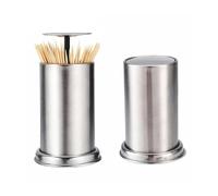 Ucygor Scatola per stuzzicadenti con coperchio, 7 pezzi, in acciaio inox, dispenser per stuzzicadenti, per cucina e casa