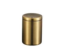 Ucygor Scatola per stuzzicadenti con coperchio, portatile, in acciaio inox, porta stuzzicadenti e dispenser per tamponi di cotone, confezione da 6 per cucina (oro)