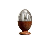 Ucygor Scatola porta stuzzicadenti con coperchio, in acciaio inox e legno di ebano, dispenser per stuzzicadenti da cucina