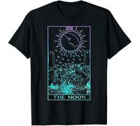 UCZTIKKZ The Moon Tarot Card Rider Waite Witchy T-Shirt Black M