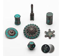 UD UNIQUE DICE Set di dadi per DND, set di dadi in metallo per DND, D&D Dungeons and Dragons, regalo per giochi di ruolo (RPG), Warhammer 40K, fantascienza, Fallout MTG, set di dadi poliedrici da