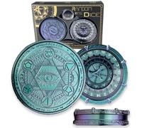UD Unique Random King Dice D20 Roulette Dadi Spinner Dadi Metallo DND Set di dadi 7-in-2 Dual-Spin Wheels Set di dadi Chameleon Unique D20 Fidget Dice per Dungeons and Dragons DND Gifts Bullet Dadi
