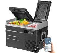 UD45 Frigorifero Portatile Elettrico, 40,6 Litri Frigoriferi per Auto 12V/24V CC e 100-240V CA, -20℃ a 20℃ Temperatura Regolabile Mini Frigo per Auto, Campeggio, Viaggi, Picnic Uso Esterno - Nero