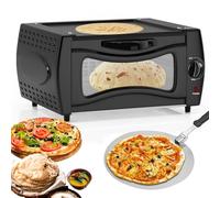 UdaCa Forno Elettrico per Pizza Forno tandoor, Mini Forno per Pizza Forno Elettrico tandoor, Controllo della Temperatura/Vetro visivo/Porta Piastra Superiore Calda