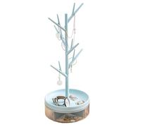 UdaLen Gioielli branch Collana Espositore per gioielli, Basamento del Supporto Braccialetto dell'orecchino dell'albero del Metallo Gioielli Bagagli (Blue)