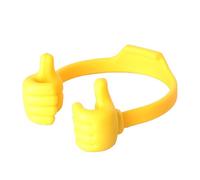 Udaroye Thumbs Up Lazy - Supporto per tablet, regolabile, in plastica, flessibile, multi-angolo, compatibile con qualsiasi telefono cellulare, per adulti, uomini, adolescenti e bambini (giallo, 1