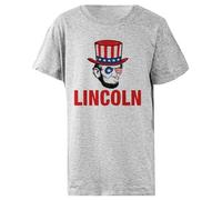 Udaytee Abraham Lincoln 1860 T-Shirt Basic in Cotone Grigio per Bambini Cotton Child T-Shirt Grey Kid