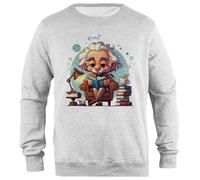 Udaytee Albert Einstein Pullover Unisex Grigio Simple-Fit Simple-Fit Pullover Grey Unisex Sweatshirt