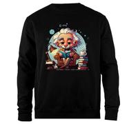 Udaytee Albert Einstein Pullover Unisex Nero Simple-Fit Simple-Fit Pullover Black Unisex Sweatshirt