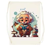 Udaytee Alberto Einstein Sacca Da Palestra In Cotone Beige Cotton Beige Training Bag Gym Sack