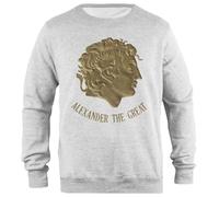 Udaytee Alessandro Magno Felpa Unisex Grigia dalla vestibilità Semplic Simple-Fit Pullover Grey Unisex Sweatshirt