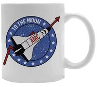 Udaytee Amc To The Moon Bicchiere Per Bevande In Tazza In Ceramica Bianca White Ceramic Mug Beverage Drinking Cup