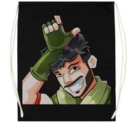 Udaytee Amc To The Moon Sacca Da Palestra In Cotone Nero Cotton Black Training Bag Gym Sack