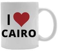 Udaytee Amo L'egitto Il Cairo Bicchiere Per Bevande In Tazza In Ceramica Bianca White Ceramic Mug Beverage Drinking Cup