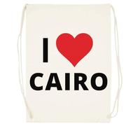 Udaytee Amo L'egitto Il Cairo Sacca Da Palestra In Cotone Beige Cotton Beige Training Bag Gym Sack