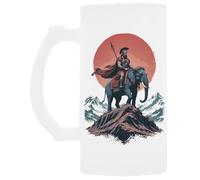 Udaytee Annibale Barca Tazza Per Bere Birra In Vetro Con Manico Handled Glass Beer Drinking Cup